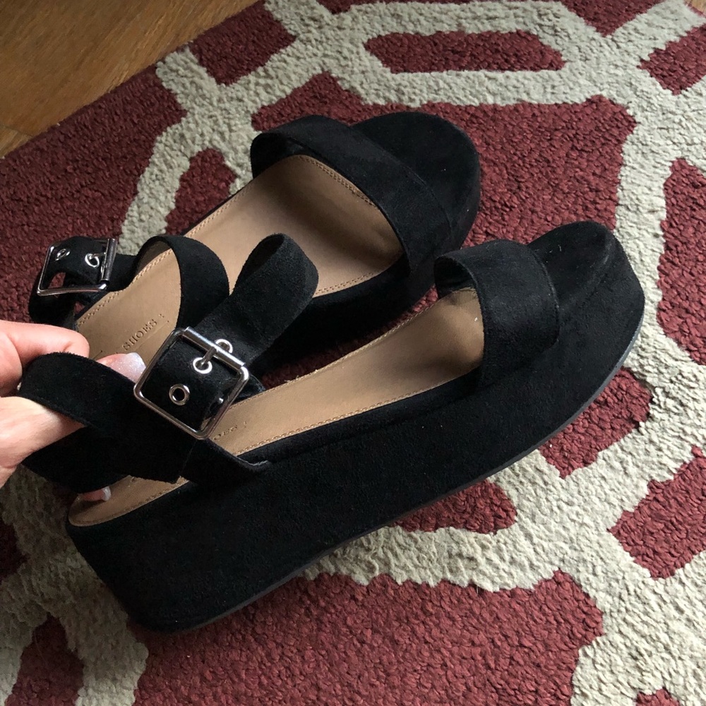 ASOS black platform sandals